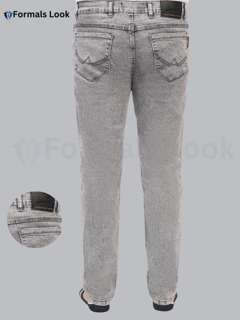 Grey Color Imported Stuff In Stretch Jean Pant